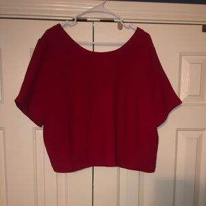 Red crop top